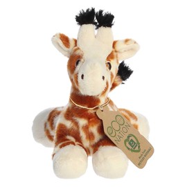 Aurora® Eco-Friendly Eco Nation™ Eco Softies™ Giraffe Stuffed Animal - Environmental Consciousness - Recycled Materials - Orange 8 Inches