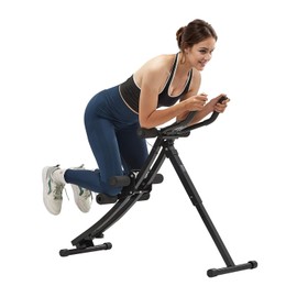 Happybuy AB Workout Machine, Ab Workout Equipment at Home Gym, Core & Abdominal Trainers for Women, 440 lbs Weight Capacity Strength Training Ab Cruncher