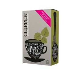 Clipper Organic Nettle Tea Bags | 120 Stinging Nettle Infusion Teabag Sachets (6x Boxes of 20) | Bulk Buy, Home & Catering | Caffeine-Free Herbal Tea | Natural, Unbleached, Plant-Based & Biodegradable