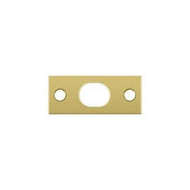Deltana SP12EFB 2-1/4" x 1" Strike Plate for 12" Extension Flush Bolt, Polished Brass
