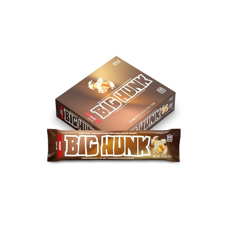 Big Hunk Nougat Candy Bars – 1.8 oz Each, (Pack