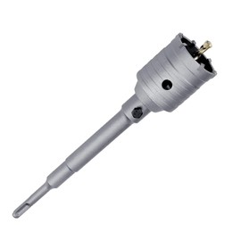 75mm (3 inch) Concrete Hole Saw with 220mm SDS Plus Shank Connecting Rod, Tungsten Carbide Teeth Cement Hole Saw for Concrete Cement Brick Wall Stone (75mm (3 inch))