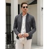 iClosam Men's chunky knit cardigan with zip and stand-up collar.