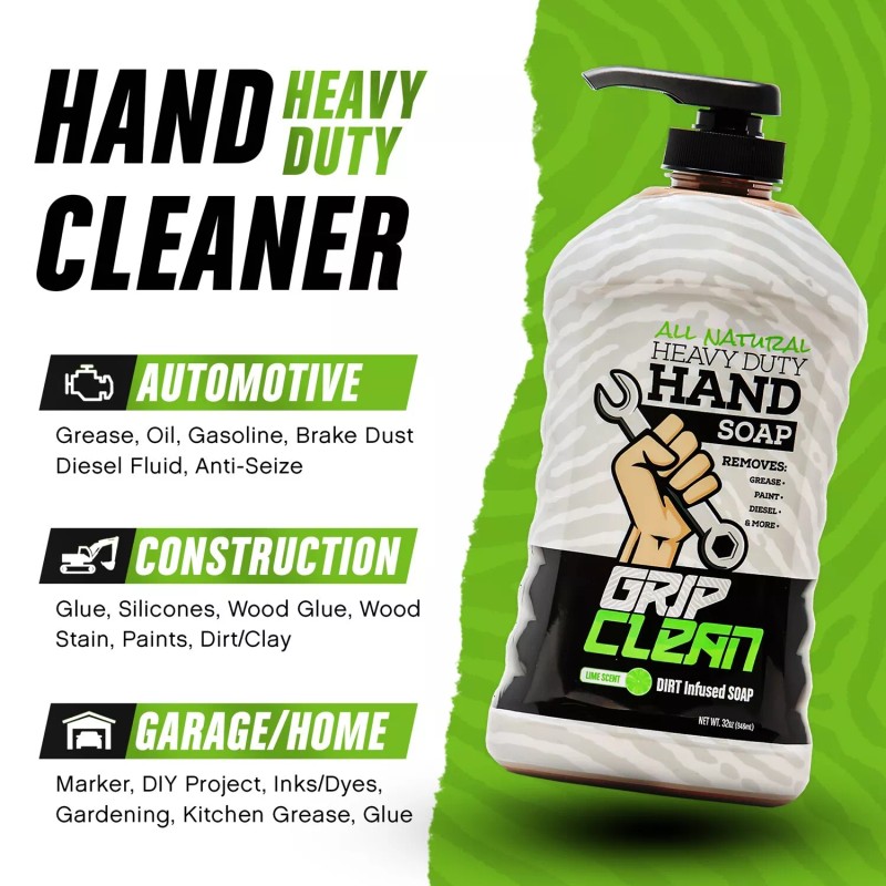 Grip Clean | Heavy Duty Mechanic Soap Hand Cleaner -