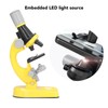 Kids Microscope Kit LED 1200X Microscope with Specimen Slides Science