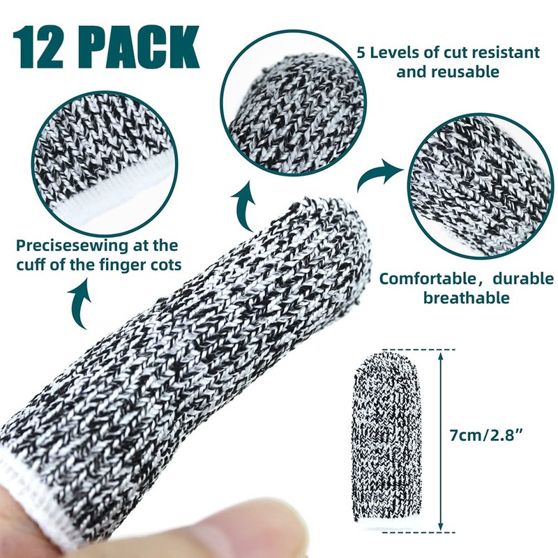 New Reusable Finger Sleeve Protectors Anti-Slip Cut Resistant Finger Cots,
