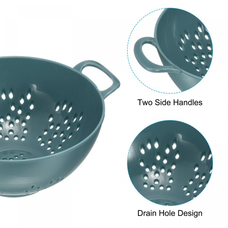 sourcing map Mini Food Colander with Double Handles, Rice Washing