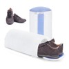 Shoe Washing Bag - White with Blue Mesh, Pair of
