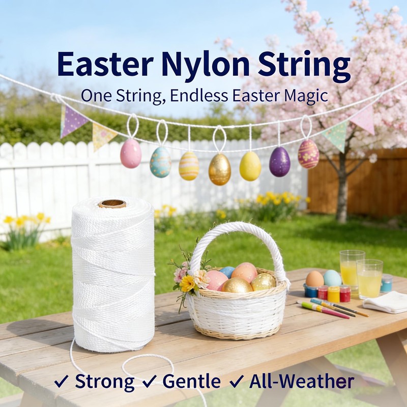 UV Resistant White Nylon String 500ft 2mm for Garden Tomato