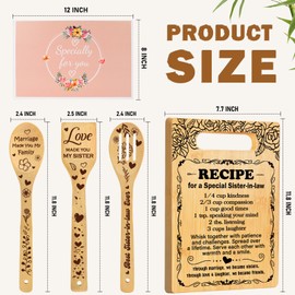 Sister in Law Birthday Gifts, Best Sister in Law Gifts from Sister, Cutting Board Set Gift for Sister-in-Law, Sister-in-Law Gifts for Mother's Day Wedding Christmas