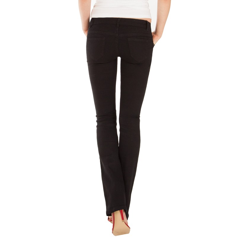Fraternel Women's Bootcut Hip Jeans, black