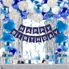 Blue Birthday Decorations for Boys Men - 50 PCS Blue