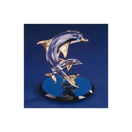 Dolphin & Baby Glass Figurine