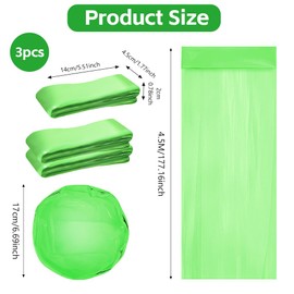 BUTBU Pack of 3 Nappy Bin Refill Cassettes, Baby Nappy Bin Refill Film, 4.5 m Nappy Bag, Refill Film Compatible with Angelcare, Tommee Tippee, Spross, LitterLocker (Green)