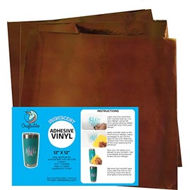 Craftables Amber Iridescent Craft Vinyl for Cricut and Silhouette, Cameo - Opal Holographic Vinyl - (3) 12" x 12" Sheets