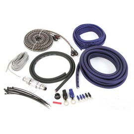 Belva BAK42BL 4 Gauge Premium (CCA) Copper Clad Aluminum Complete 2-Channel Amplifier Wiring Kit with RCA for Amplifiers up to 1200 Watts - Blue