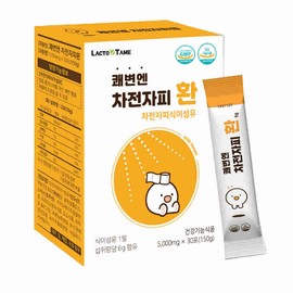 lactotemy Kwaebyeonen psyllium husk pills, 30 packets, dietary fiber, vegetable prune, lactic acid bacteria enzyme, green tea, relieving lingering constipation, health functional food, 40-fold expansion / 쾌변엔 차전자피 환 30포 식이섬유 식물성 푸룬 유산균 효소 녹차 소환 잔변감 해소 건강