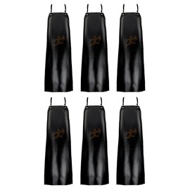 Xpose Safety Heavy Duty Vinyl Apron - Pack of 6, Industrial Grade Waterproof Material For Ultimate Protection, Lab Work, Meat and Food Service Facilities