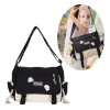 Bolso De Hombro Para Mujer/bolso Escolar/bolso De Lona/versión Coreana/gran Capacidad/rojo,