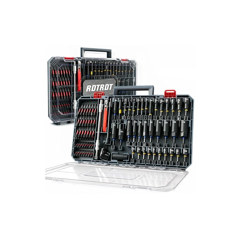 86-Piece Magnetic Impact Nut Driver Set, SAE/Metric Nut Driver Set,