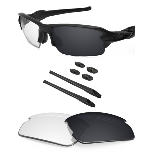 BLAZERBUCK Non-Polarized Replacement Lenses & Sock Kit for Oakley Flak