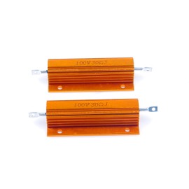 LM YN 100 Watt 30 Ohm 5% Wirewound Resistor Electronic Aluminium Shell Resistors Gold (Pack of 2)