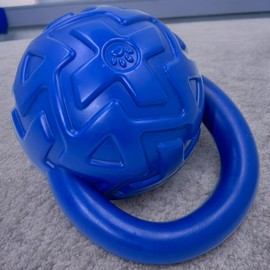 MIJOMA Floating Dog Toy, Robust & Easy to Clean, Ideal for Fetch Games in Water and on Land. Promotes Interactive Play (Blue, Handle Ball)