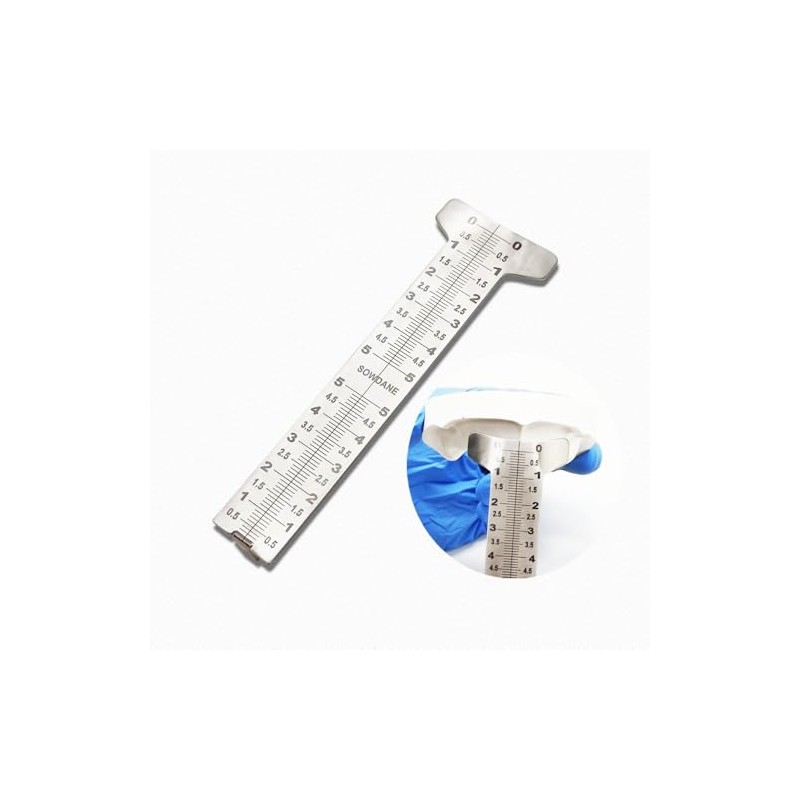 1 Piece Dental Papilla Gauge Papillameter Stainless Steel Measuring Lip