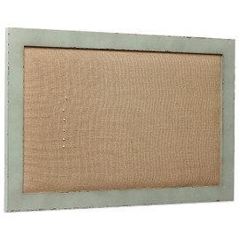 SOFE Linen Bulletin Board 18 X 29 Inches Wood Frame, Fabric Pin Board Corkboards for Wall Decorative, Rustic Memo Board Photos Wall Organizer Display Board, Vision Board for Home Room Office Message