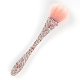 heemeei Nail Dust Brush with Shiny Rhinestones, Fluffy Nail Duster Brush for Acrylic Nails Powder Remover, Dust Brush for Nails, Rhinestone Dust Brush, Acrylic Cleaning Brush Acrylic Nail Tools