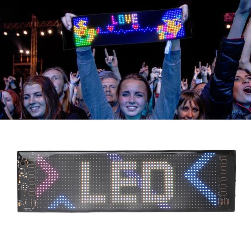 LED Car Sign Professional 13.7x4.0inch Thin Waterproof Scrolling Programmable Flexible