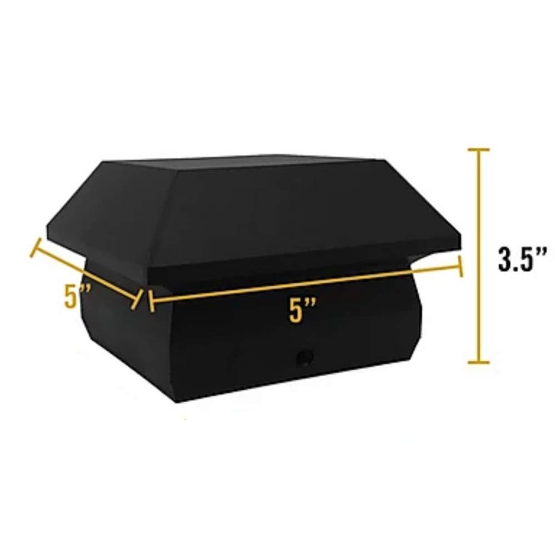 Nuvo Iron SPC25 Plastic Black Post 4" x 4" Cap