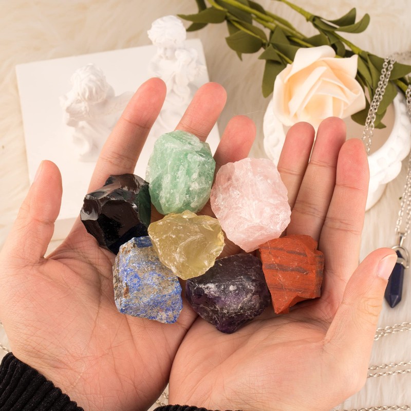 ALEXCRAFT Natural Stone Series Natural Stone Love Ornament, Amethyst Hexagon