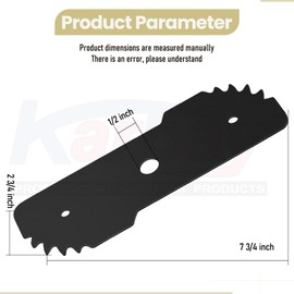 Karbay 3 Pack 7-1/2" Edge Hog Heavy Duty Edger Replacement Blades EB-007 Compatible with Black & Decker Hog 7.5 inch Lawn Trimmer LE750 LE710 LE760.