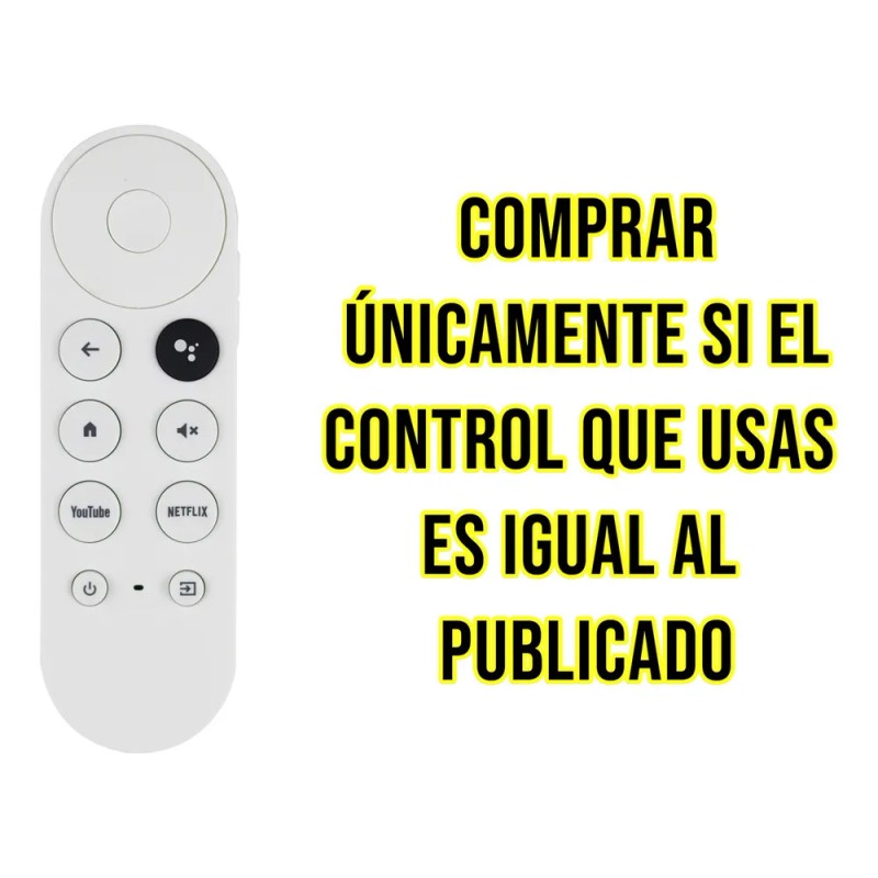 Control Compatible Con Google Chromecast 4k Hd Comando Voz