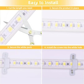 pcning 220 V 230 V 120 LEDs/M LED Strip, 5730 Light Strip, 3 m IP67 Waterproof LED Strip 3000 K Warm White