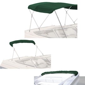 Savvycraft 4 Bow Bimini Top Replacement Cover, Durable Marine Grade Canvas Boat Canopy, Easy Install Zipper Sleeves, 4 Bow 96" L 85"-90" W Green Color