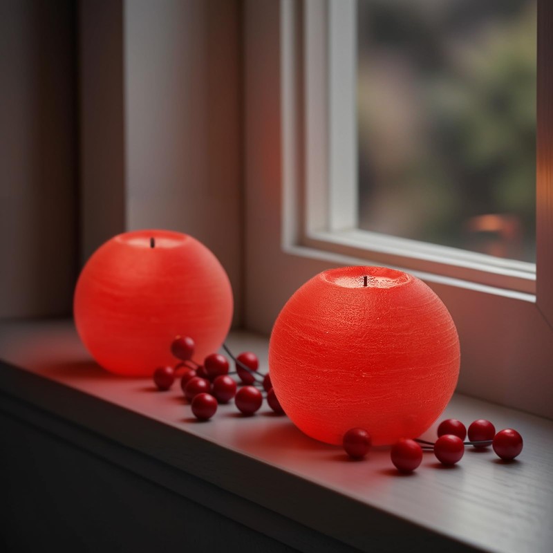 FUWDEO Flameless LED Sphere Candles with Remote Control & Timer,