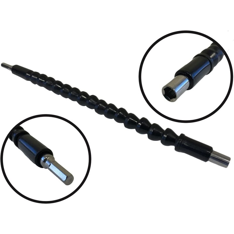 1/4" Drive Flex Shaft Socket Bit Extension (11-Inches Long)