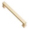Alzassbg 10 Pack Brushed Gold Cabinet Pulls, 5 Inch(127mm) Hole