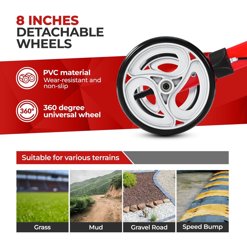 Foldable Rollator Walker with Seat, Adjustable Height Lightweight Rollator with