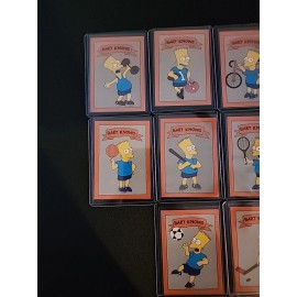 Bart Simpson Knows Sports 10 CARD SET - Fun SPOOF of Bo Jackson RARE!