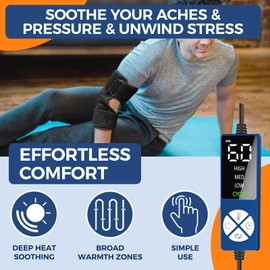 CHEROO Elbow Heating Pad with Dual-Mode Heating, Heating Pad for Elbow Arm for Tendonitis and Tennis elbow, Heated Elbow Wrap Brace for Cubital Tunnel, Golfer Elbow, Ulnar Nerve Arm Relief