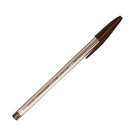 BIC, Bolígrafo de Punto Grueso, Pluma Clásica, Cristal Intenso, Tinta Color Negro, 12 piezas