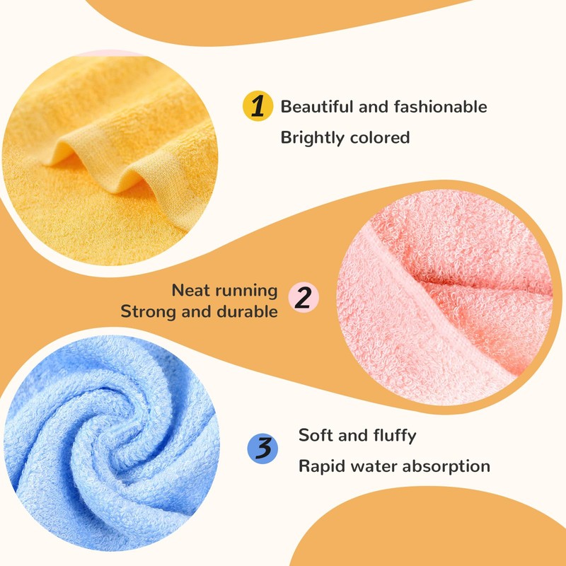 GUIGA Pack of 8 Microfibre Face Cloths for Gentle Face