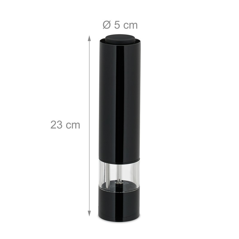 Relaxdays Salt and Pepper Mill, Set of 2, Stainless Steel,