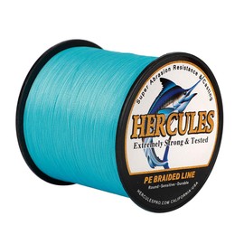 HERCULES Super Strong 500M 547 Yards Braided Fishing Line 40 LB Test for Saltwater Freshwater PE Braid Fish Lines 4 Strands - Blue, 40LB (18.1KG), 0.32MM