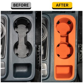 Maxzina Cup Holder Compatible with 2022-2025 Ford Maverick Cup Holder Silicone Insert Center Console Drink Holder Silicone Orange Bottle Holder Interior Decoration for 2024 Maverick Accessories