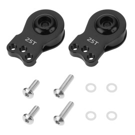 EMSea 2pcs 25T Servo Saver 3 Holes Adjustable Servo Horn Arm with Screws Washers for 1/8 1/10 RC Car Crawler Compatible with Capra Compatible with TRX4 TRX6