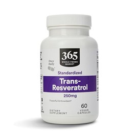 365 by Whole Foods Market, Transresveratrol 250Mg, 60 Vegg Capsules